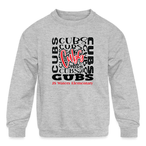 J.S. Waters Typography Youth Sweatshirt - heather gray