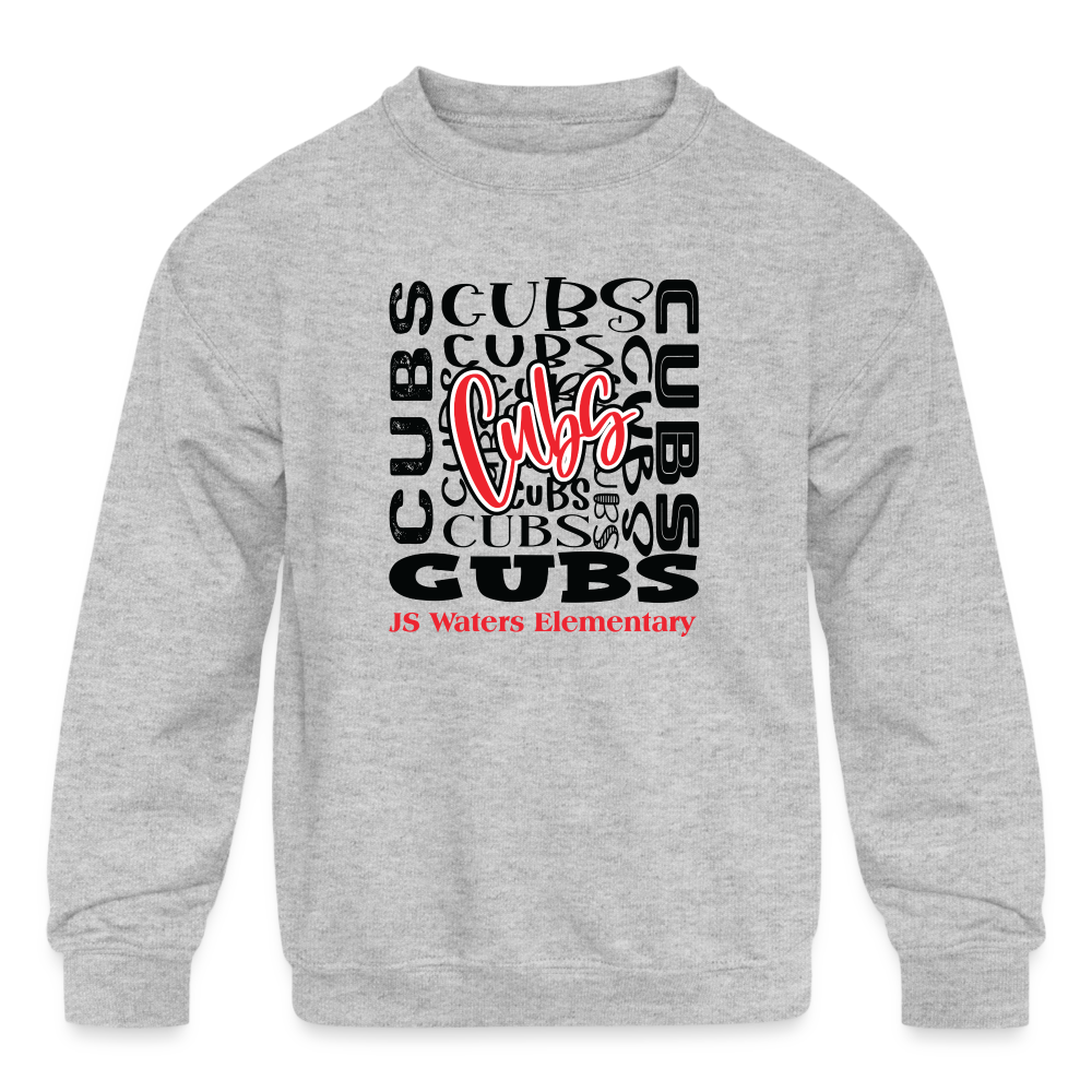 J.S. Waters Typography Youth Sweatshirt - heather gray
