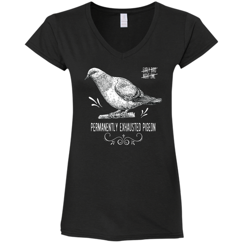 Permanently Exhausted Pigeon Ladies V-Neck