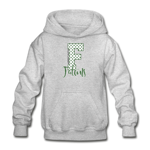 Youth FLK Big F Hoodie - heather gray