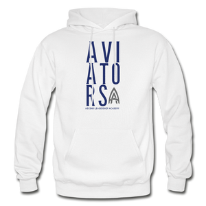 ALA Stacked Text Hoodie - white