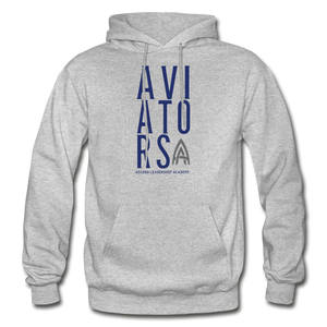 ALA Stacked Text Hoodie - heather gray