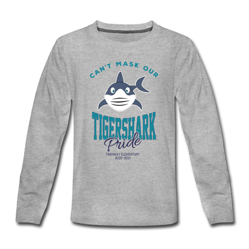 Youth Tramway Masked Shark - heather gray