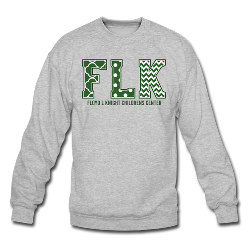 FLK Initials Crewneck Sweatshirt - heather gray