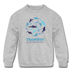 Tramway Circle of Sharks Crewneck Sweatshirt - heather gray