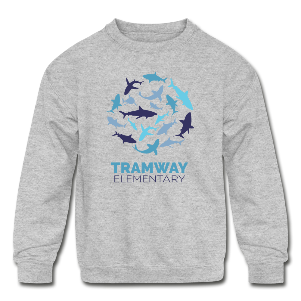 Tramway Circle of Sharks Crewneck Sweatshirt - heather gray