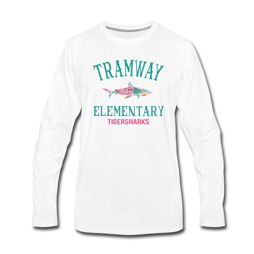 Tramway Vintage Colorful Long Sleeve T-Shirt - white