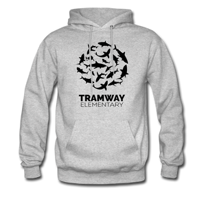 Tramway Circle of Sharks Hoodie - heather gray