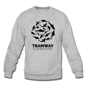 Tramway Circle of Sharks Crewneck Sweatshirt - heather gray