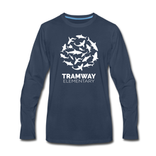 Load image into Gallery viewer, Tramway Circle of Sharks Long Sleeve T-Shirt White