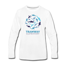 Load image into Gallery viewer, Tramway Circle of Sharks Long Sleeve T-Shirt White - white