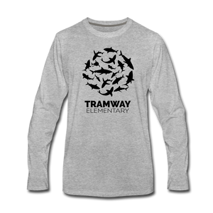 Tramway Circle of Sharks Long Sleeve T-Shirt White