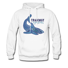 Load image into Gallery viewer, Tramway Tribal Shark Hoodie - white