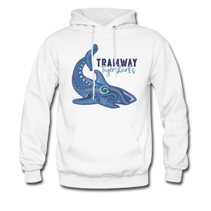 Tramway Tribal Shark Hoodie - white