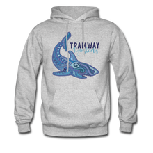 Load image into Gallery viewer, Tramway Tribal Shark Hoodie - heather gray