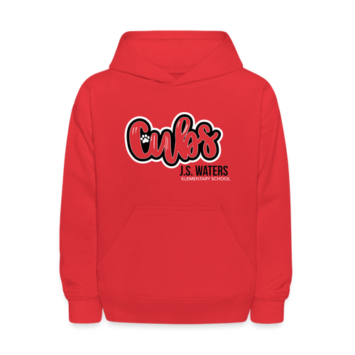J.S. Waters Small Paw Print Youth Hoodie - red
