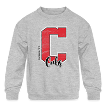 Load image into Gallery viewer, J.S. Waters Distressed Big C Youth Sweatshirt - heather gray