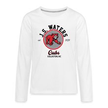 Load image into Gallery viewer, J.S. Waters Distressed Retro Youth Long Sleeve Tee - white