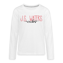 Load image into Gallery viewer, J.S. Waters Text Youth Long Sleeve Tee - white