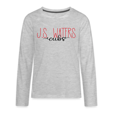 Load image into Gallery viewer, J.S. Waters Text Youth Long Sleeve Tee - heather gray