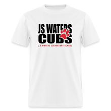 Load image into Gallery viewer, JS Waters Text W/Paw Tee - white