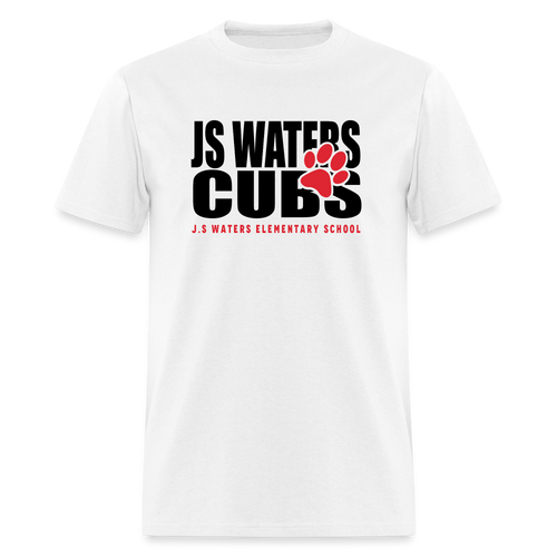 JS Waters Text W/Paw Tee - white