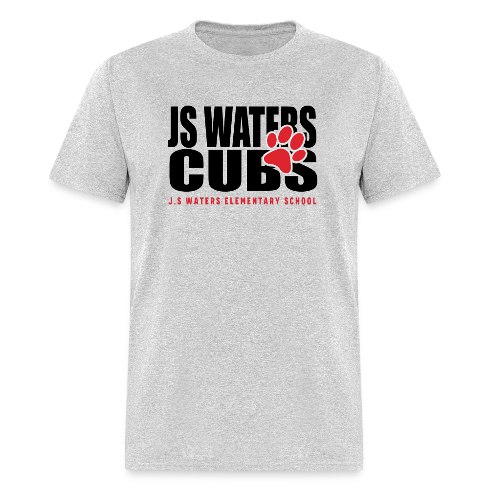 JS Waters Text W/Paw Tee - heather gray