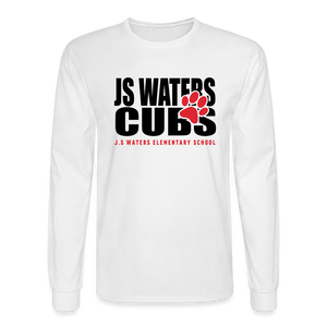 JS Waters Text W/ Paw Long Sleeve - white