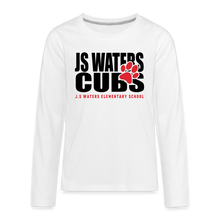 Load image into Gallery viewer, J.S. Waters Text W/ Paw Youth Long Sleeve Tee - white