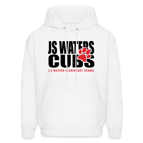 JS Waters Text W/ Paw Hoodie - white