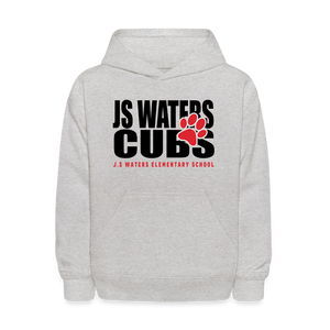 J.S. Waters Text W/ Paw Youth Hoodie - heather gray