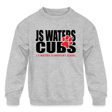 Load image into Gallery viewer, J.S. Waters Text W/ Paw Youth Sweatshirt - heather gray