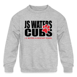 J.S. Waters Text W/ Paw Youth Sweatshirt - heather gray