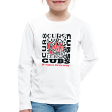 Load image into Gallery viewer, J.S. Waters Typography Youth Long Sleeve Tee - white